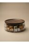 Acacia Lid Glass Presentation Bowl 19X7 cm Dessert Presentation Bowl Yogurt Presentation Bowl - 5