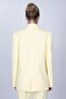 Oversize Single Button Classic Women's Jacket-Yellow - 1197100 - 2