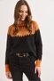 Women's Black Collar Detailed Soft Textured Knitwear Sweater Kzk-19001021 - 3