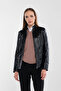 Women's Genuine Leather Black Leather Coat - 6