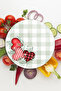 Glass Cutting Board and Presentation Plate Round Love Series with Heart Pattern 30 X 30 cm - 3