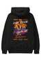 Araba Club Series 9 Back Printed Black Oversize Hooded Sweatshirt Men Women - 2