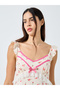 Ditsy Floral Lace Trim Ruffle Sleeve Slip Dress - 3