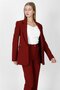 Oversize Single Button Classic Women's Jacket - Burgundy - 1197100 - 3