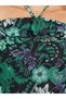 Women Green Printed Ruffle Detail Maxi Dress - 4