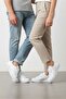 Unisex White Sneaker Oyster Toe Casual Shoes - Comfortable Sole - 4