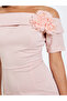 Women Off Shoulder Jumpsuit with Corsage Detail - 4