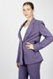 Oversize Single Button Classic Women's Jacket-Lilac - 1197100 - 2