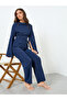 Women Slit Sleeve Waist-Cinched Top and Pants Co-Ords