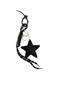 Bag Charm and Keychain with Stone Star Figure – Bag Charm with Black Rope Strap - 3