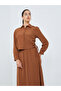 Women Ruched Shirt and Maxi Skirt Modest Set - 2