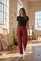 Women's Plaid Pajama Bottoms Milan Fabric with Viscose Content Single Bottom