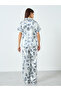 Women Graphic Printed Short Sleeve Shirt and Pyjama Set - 5
