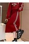 Girls Text Print Hoodie and Skirt Set - 5