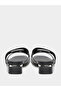 Women Black Snake Skin Print Block Heel Sandals - 4