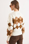 Women's Ecru Textured Color Detailed Knitwear Sweater Kzk-19001153 - 6
