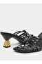 Women Black Strappy Kitten Heel Sandals - 3
