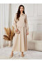 Women Beige A-Line Maxi Dress with Top Co-Ords - 6