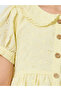 Girls Yellow Embroidered Mini Dress - 3