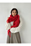 Large Size Knitted Scarf Women's Brick Red - 5