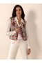Women Floral Print Tie Front Waistcoat - 3