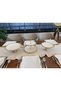 3 Piece Round Porcelain Dowery Set with Cast Frame, Stands, Handles & Presentation Set Gold - 7