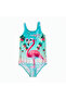 Girl's Swimsuit with Glasses, Filamingo Patterned, Comfortable, Quick-Drying Swimsuit, Sea Pool Beach Swimsuit - 4