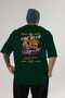 Araba Club Series 35 Back Printed Green Oversize T-Shirt 100% Cotton Men Women - 2