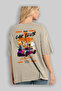 Araba Club Series 11 Back Printed Beige Oversize T-Shirt 100% Cotton Men's Women's - 3