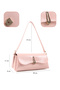 Wrinkled Textured Pink Shk305 Faux Leather, Special Lock Magnet Hand, Arm and Shoulder Bag - 4
