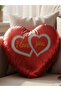 Soft Plush Red Heart Cushion (45 cm) with “Love You” Text - 2