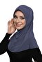 Takmatik Plain Dark Gray Ready-To-Wear Turban Hijab Pool Cap Suitable for Medical Use Prayer Cover - 5