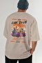 Araba Club Series 5 Back Printed Beige Oversize T-Shirt 100% Cotton Men Women - 6