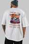 Araba Club Series 1 Back Printed White Oversize T-Shirt 100% Cotton Men's Women's - 5
