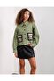 Knitted Pocket Detailed Denim Crop Jacket 8572