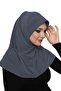 Takmatik Plain Dark Gray Ready-To-Wear Turban Hijab Pool Cap Suitable for Medical Use Prayer Cover - 4