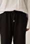 Black Lycra Sweatpants with Slits at the Hem - 6