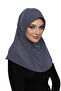 Takmatik Plain Dark Gray Ready-To-Wear Turban Hijab Pool Cap Suitable for Medical Use Prayer Cover - 3