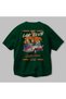 Araba Club Series 41 Back Printed Green Oversize T-Shirt 100% Cotton Men Women - 3