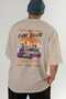 Araba Club Series 14 Back Printed Beige Oversize T-Shirt 100% Cotton Men Women - 6