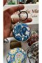 Stone Hand Mirror Keychain 6 cm