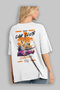 Araba Club Series 4 Back Printed White Oversize T-Shirt 100% Cotton Men Women - 3