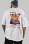 Araba Club Series 3 Back Printed White Oversize T-Shirt 100% Cotton Men's Women's - 5