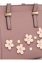 Women Brown Flower Detail Handbag - 3