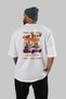 Araba Club Series 17 Back Printed White Oversize T-Shirt 100% Cotton Men's Women's - 4