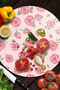 Glass Cutting Board and Presentation Plate Round Love Series with Rose Pattern 30 X 30 cm - 4