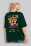 Araba Club Series 23 Back Printed Green Oversize T-Shirt 100% Cotton Men's Women's - 4