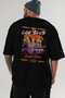 Araba Club Series 4 Back Printed Black Oversize T-Shirt 100% Cotton Men Women - 6