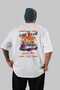 Araba Club Series 37 Back Printed White Oversize T-Shirt 100% Cotton Men's Women's - 2
