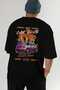 Araba Club Series 40 Back Printed Black Oversize T-Shirt 100% Cotton Men's Women's - 7